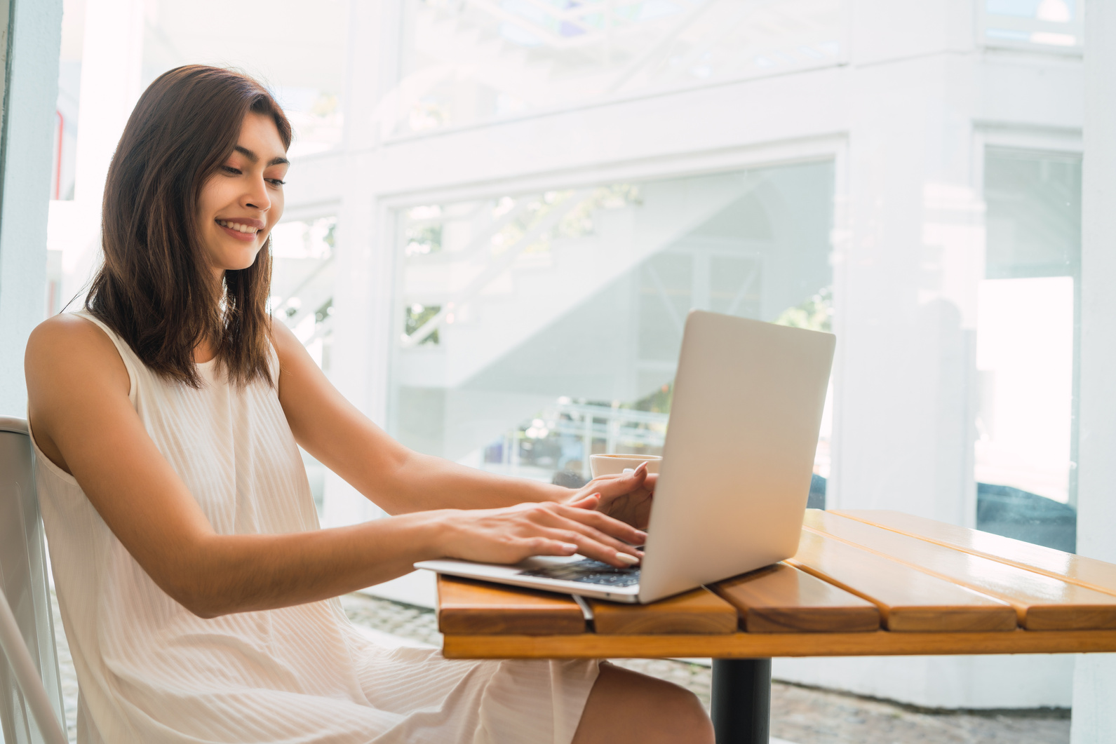 Young Woman Using Laptop